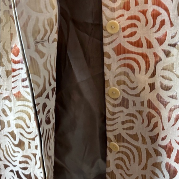 Zanella Cream and Red Patterned Blazer - Picture 3 of 6